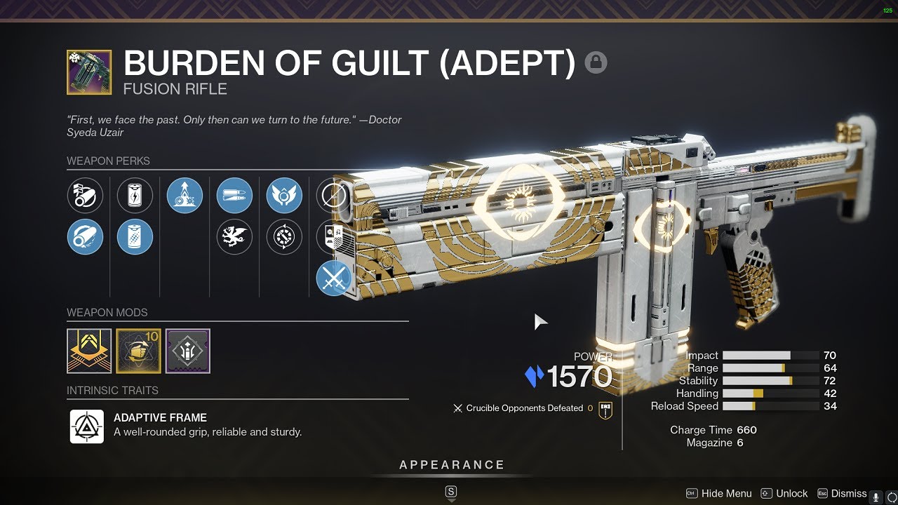 Best Burden of Guilt PvP God Roll: Ultimate Perk Combinations for Destiny 2