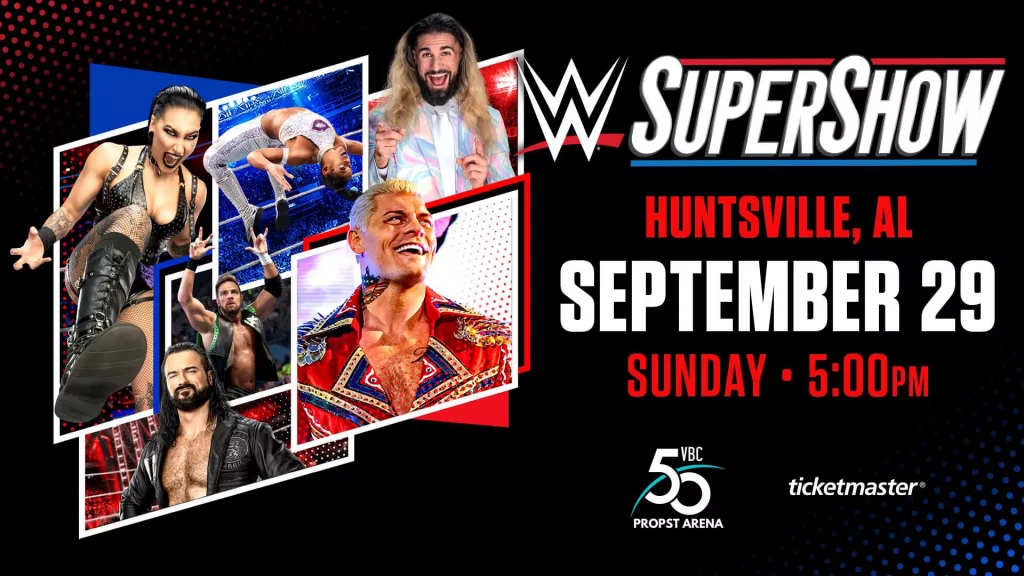 WWE Supershow in Huntsville, Alabama: Live Event at Von Braun Center on Sept. 29, 2024