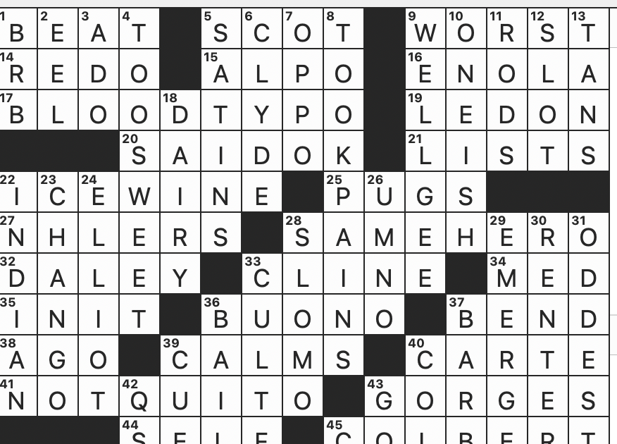 Solve the Word with Good or Blood NYT Crossword Puzzle Clue