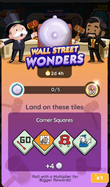 Monopoly Go Wall Street Wonders Rewards: How to get all rewards and free dice rolls!