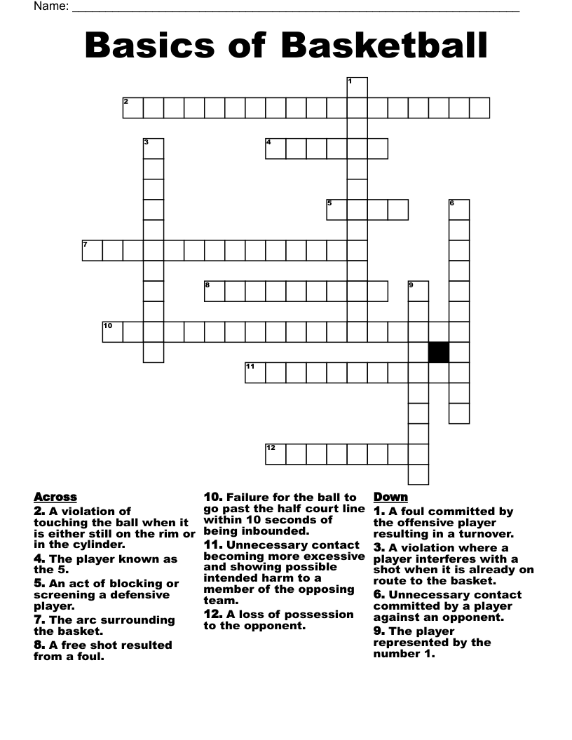 One is used in basketball crossword explained, easy guide.