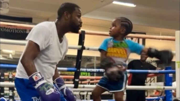 Check This Out! Floyd Mayweather Training Grandson in Boxing!