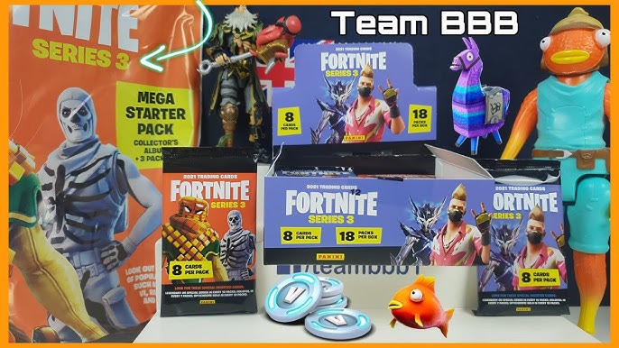 fortnite series 3 trading cards unboxing (see what rare cards we got from our packs)