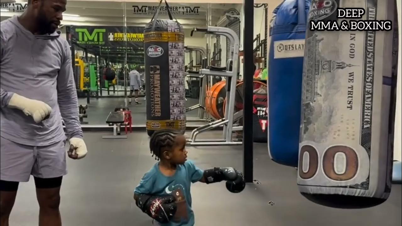 Check This Out! Floyd Mayweather Training Grandson in Boxing!