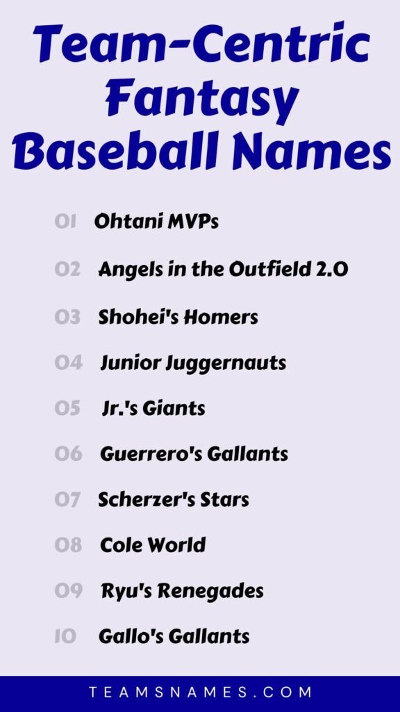 Unique MLB Fantasy Team Names (Stand Out From the Crowd)