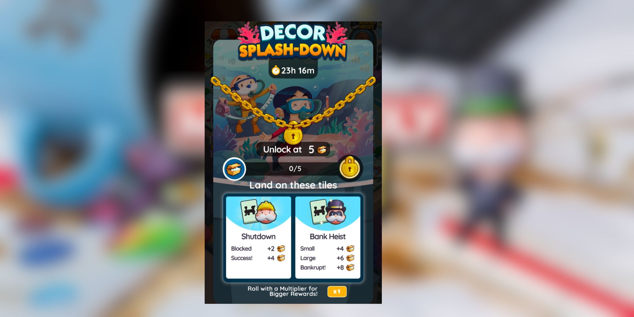 How to play Decor Splash Down Monopoly Go? Learn all the rules and become a pro!