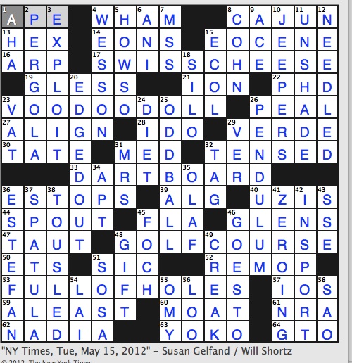 Nina NYT Crossword Help! Get Clues and Answers for Todays Puzzle