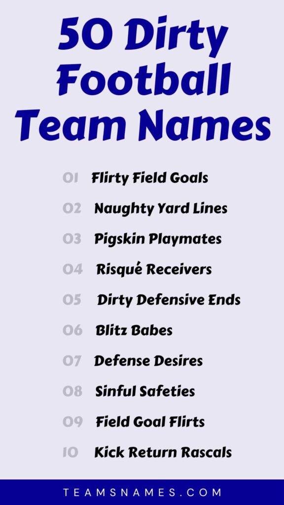 Dirty nsfw fantasy football names 2023: Top Picks for Your Team!