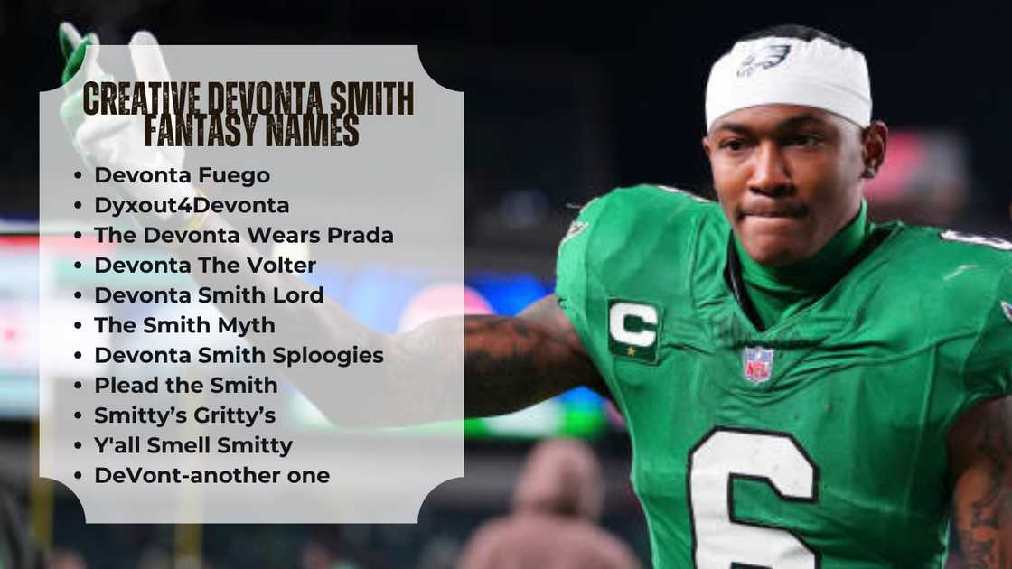 Cool Devonta Smith Fantasy Football Team Names(2024)