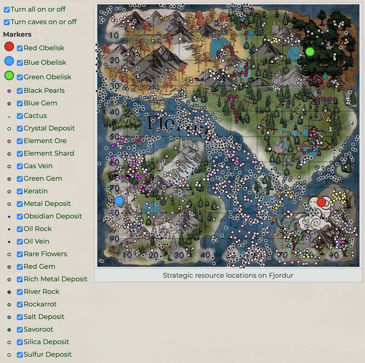 Ark Fjordur Resource Map: Locations for Metal, Crystal, and More!