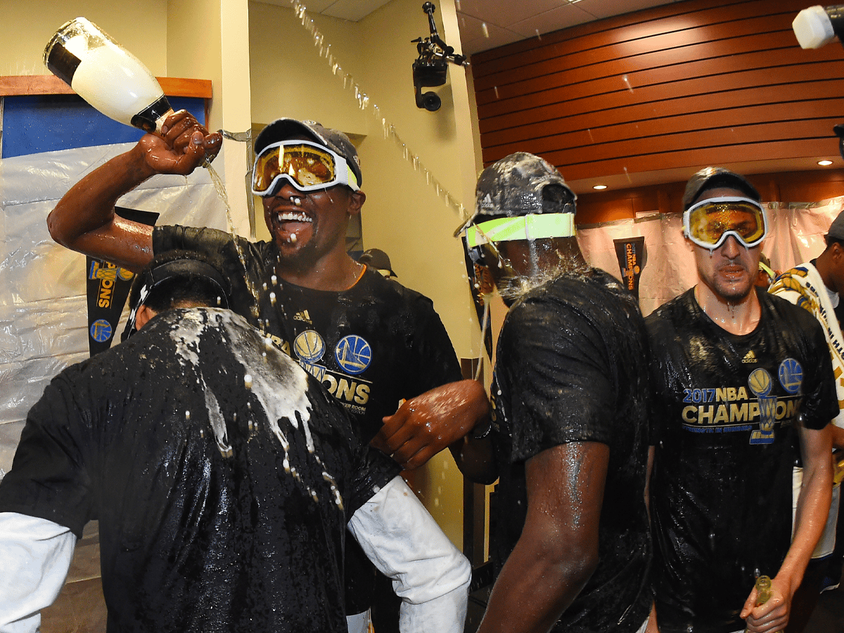 Wearing NBA Finals Goggles: A Look at the Post-Game Tradition.