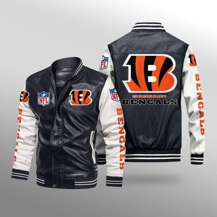 Cincinnati Bengals Leather Jacket: A Must-Have for Die-Hard Fans!