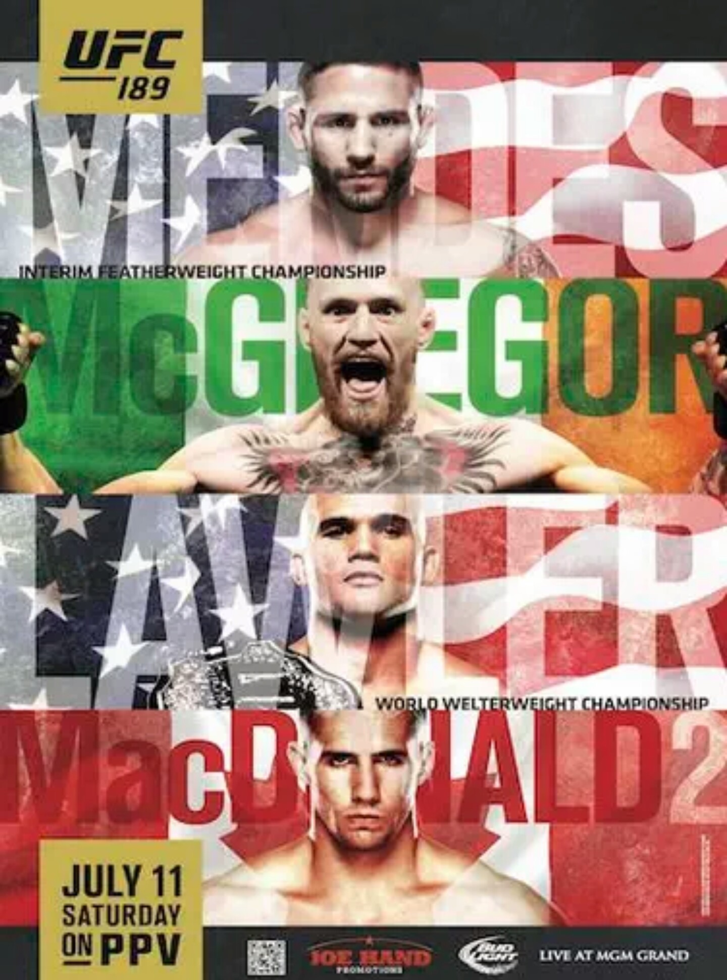 UFC 189 Poster: Original vs. Reprint (Whats the Difference?)