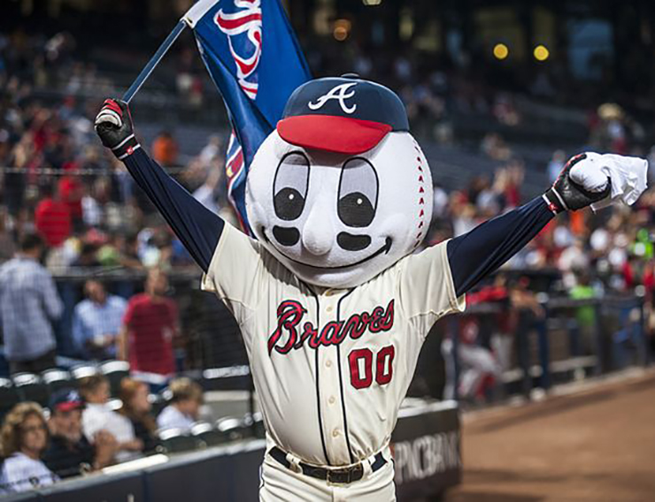 What mascot is the Braves, and how did it become the teams symbol for their fans?