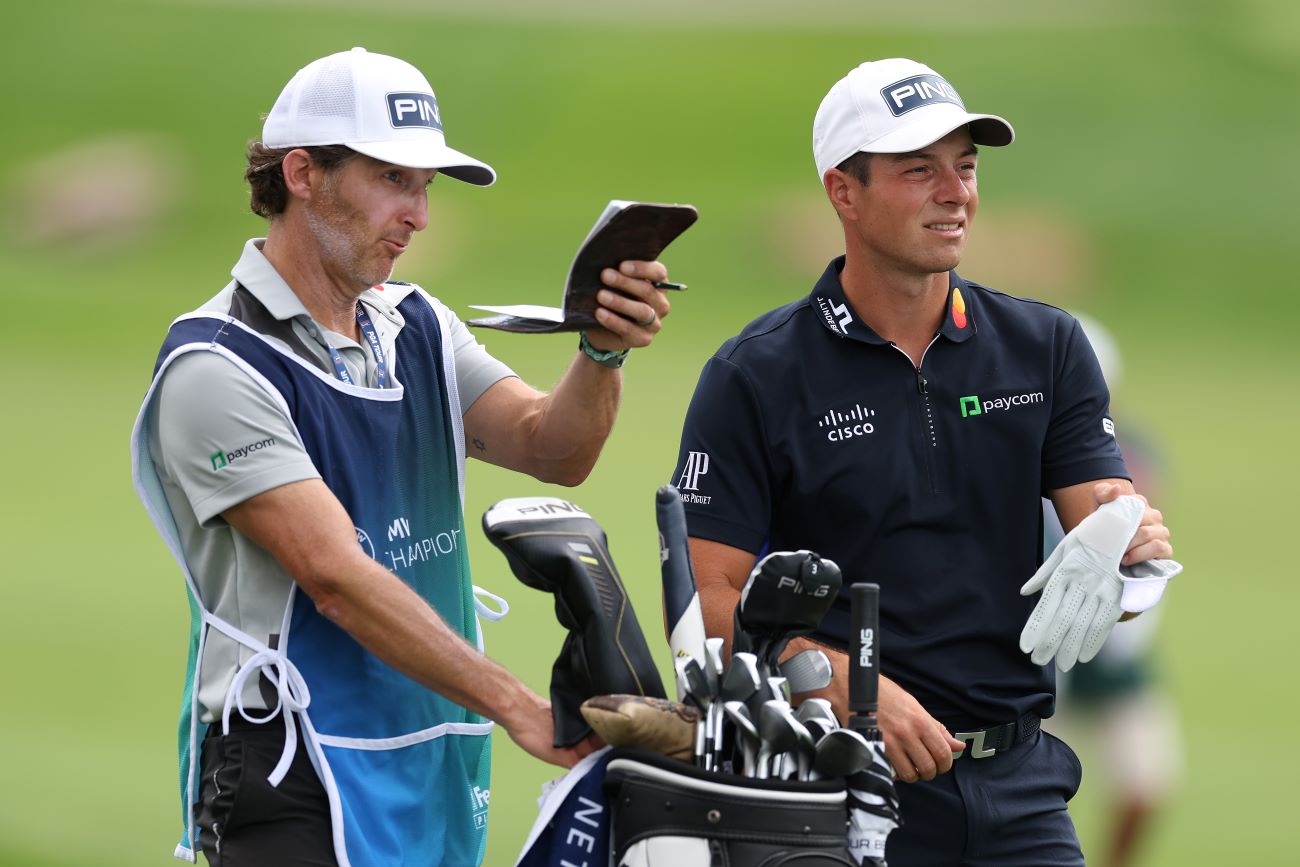 Viktor Hovland and His Caddie: A Winning Partnership on the Course!