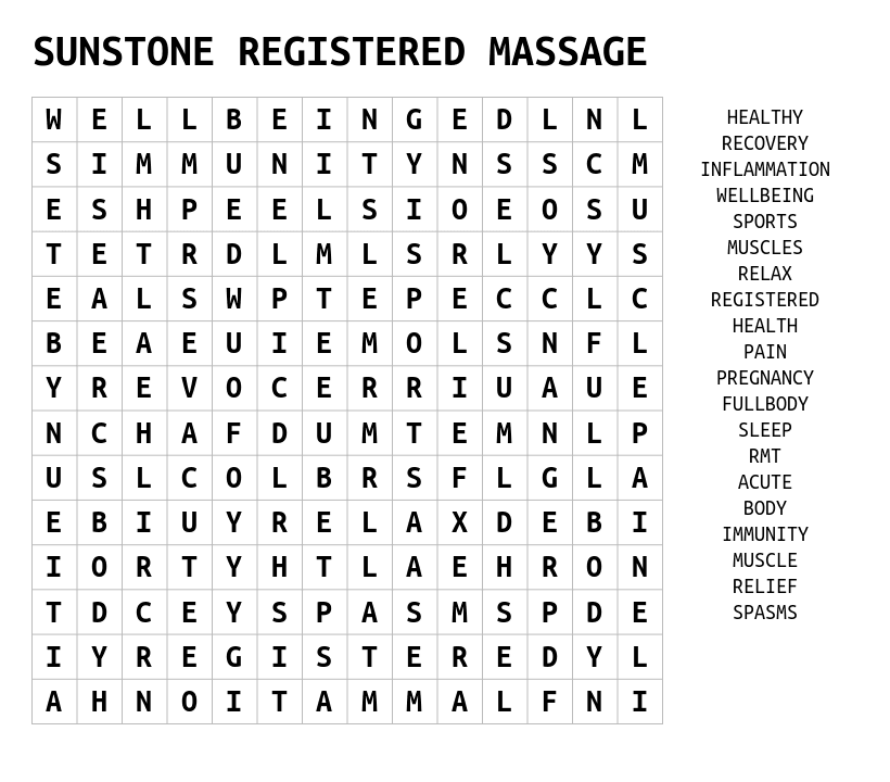 Crossword Massage: Relax Your Mind and Body Now!